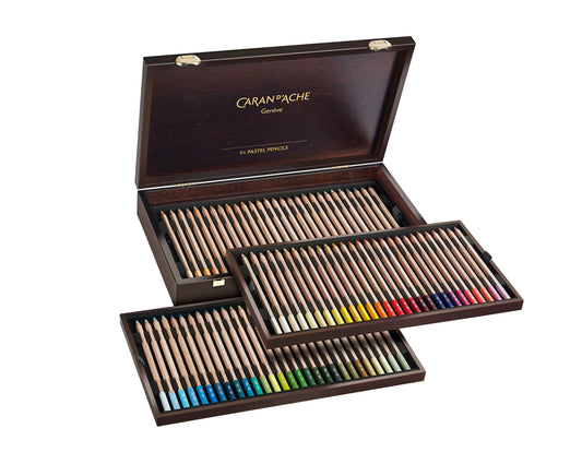 PASTEL PENCILS 84 RENKLİ PASTEL BOYA KALEMİ AHŞAP KUTU SETİ