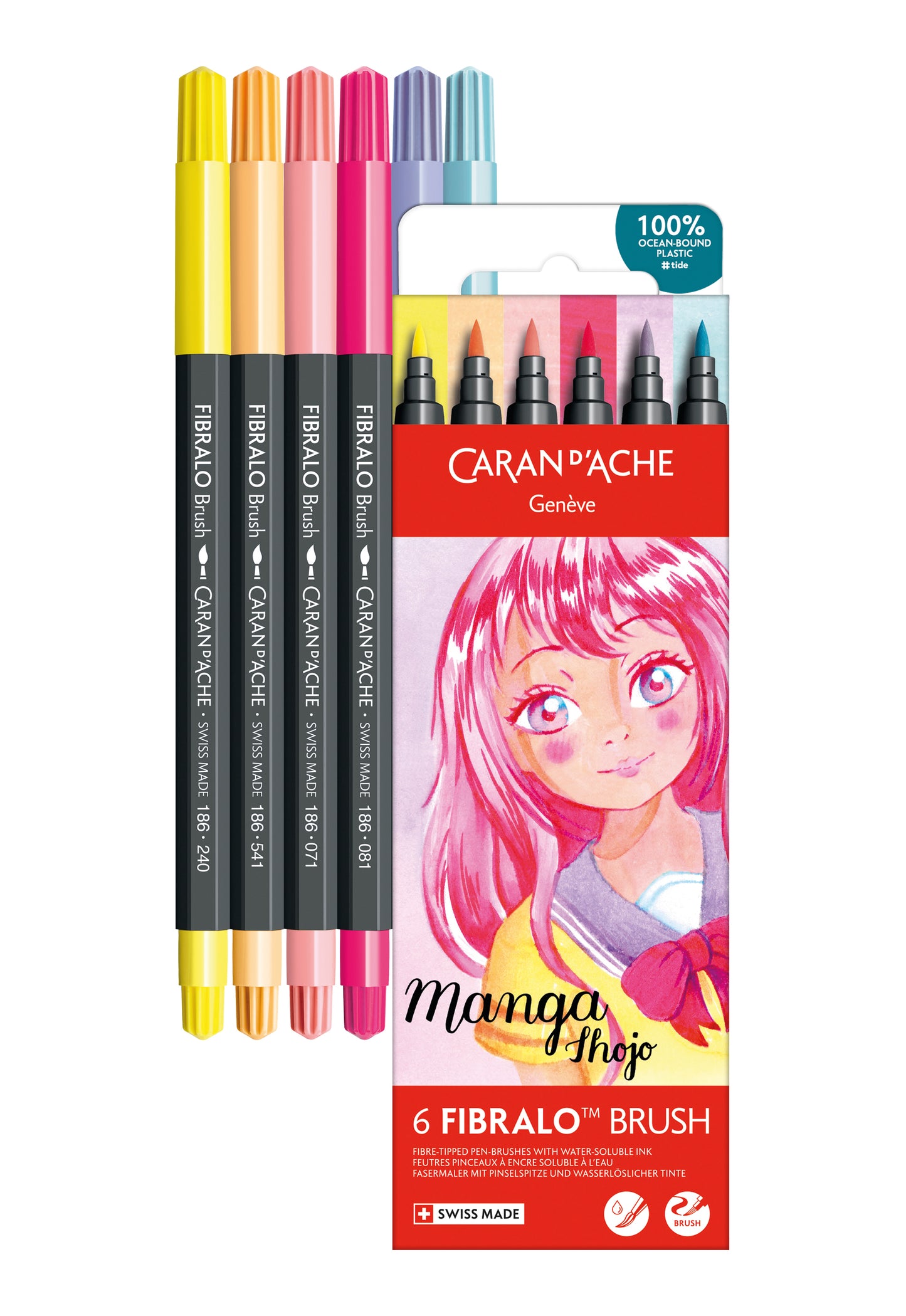 FIBRALO™ BRUSH MANGA SHOJO 6'LI KEÇELİ KALEM SETİ