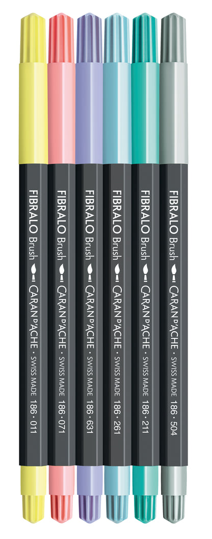 FIBRALO™ BRUSH PASTEL 6'LI KEÇELİ KALEM SETİ