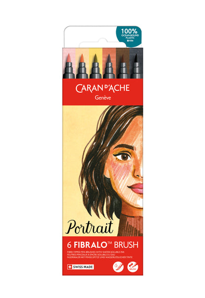 FIBRALO™ BRUSH PORTRAIT 6'LI KEÇELİ KALEM SETİ
