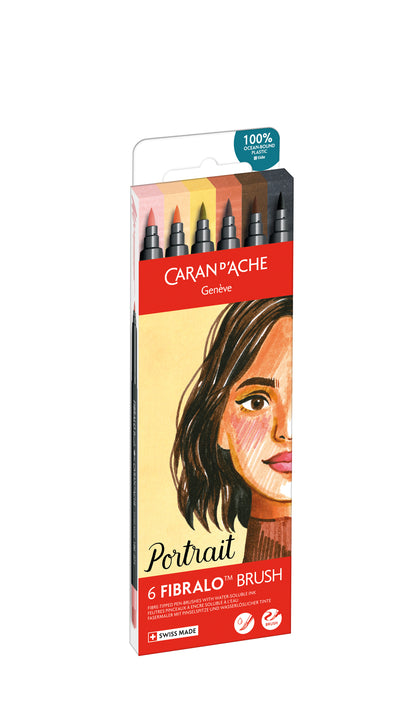 FIBRALO™ BRUSH PORTRAIT 6'LI KEÇELİ KALEM SETİ