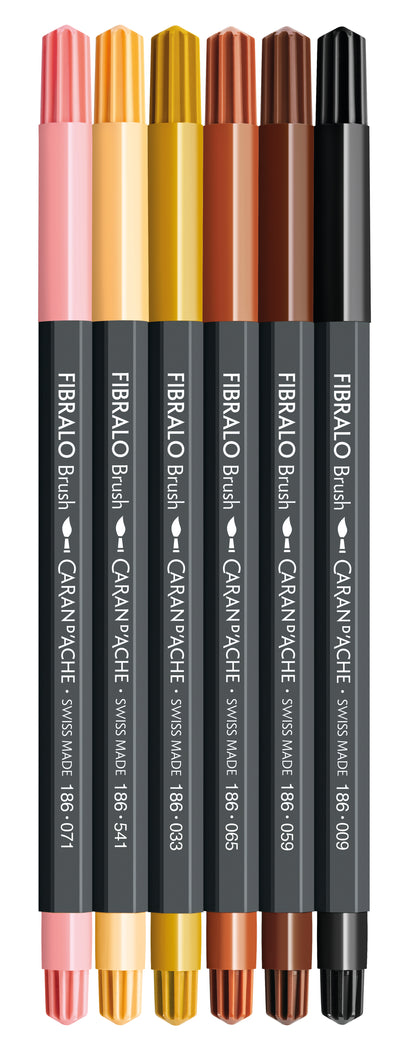 FIBRALO™ BRUSH PORTRAIT 6'LI KEÇELİ KALEM SETİ