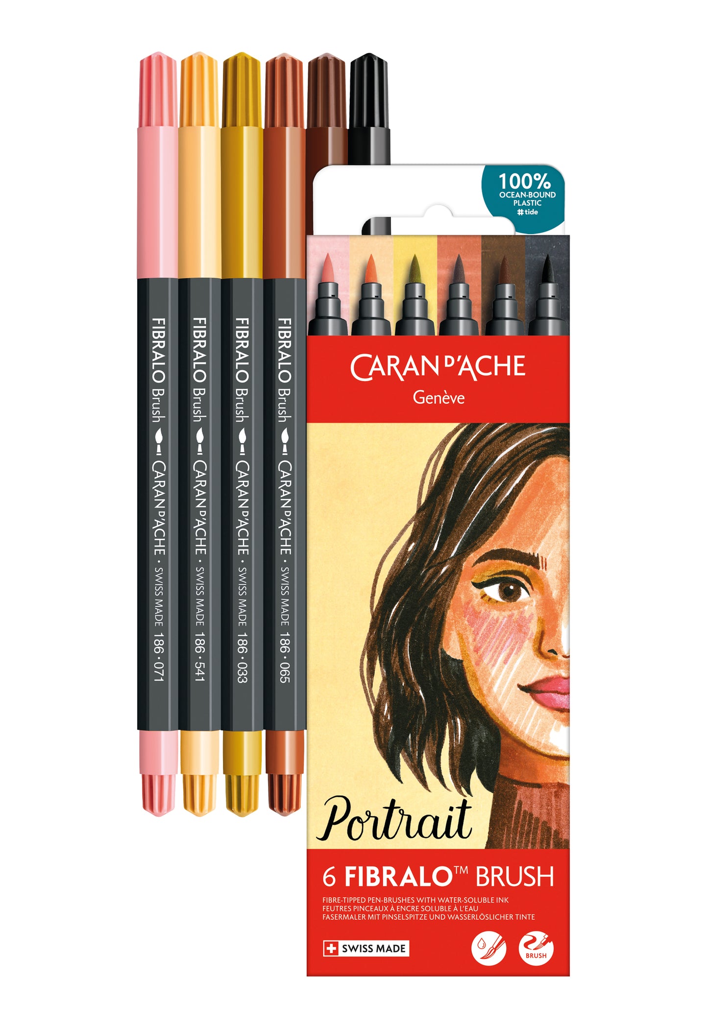 FIBRALO™ BRUSH PORTRAIT 6'LI KEÇELİ KALEM SETİ