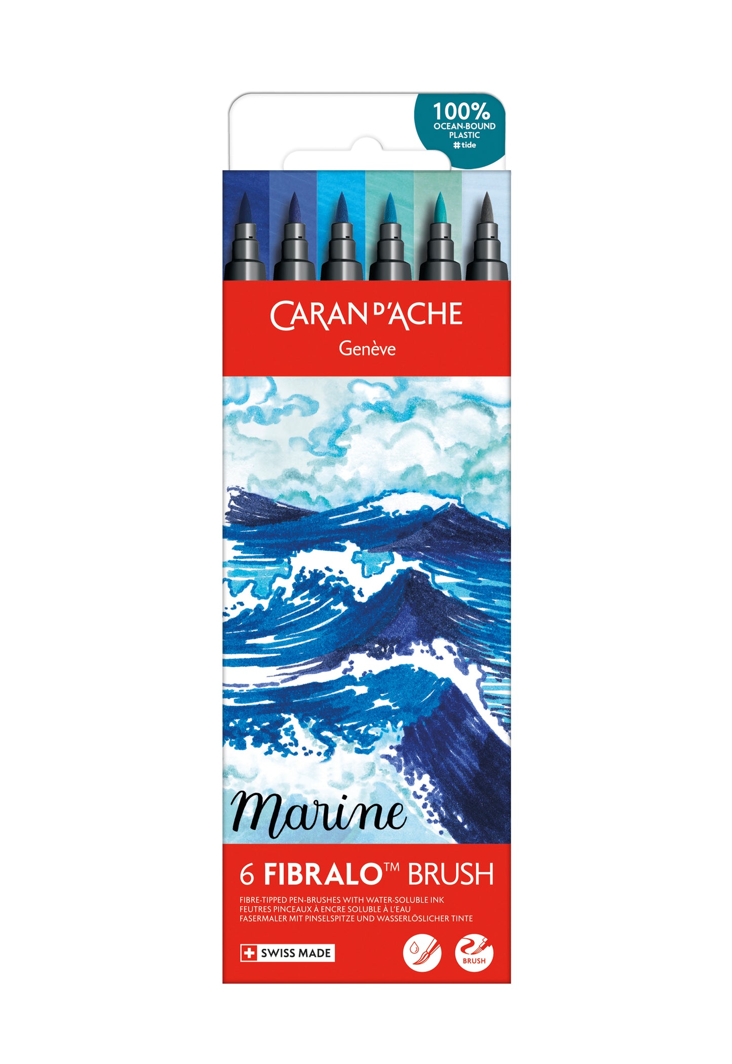 FIBRALO™ BRUSH MARINE 6'LI KEÇELİ KALEM SETİ