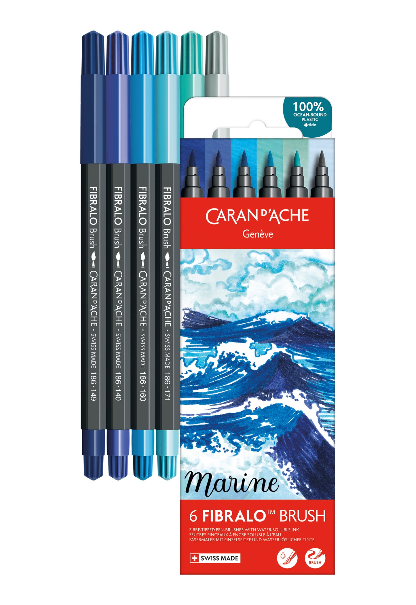 FIBRALO™ BRUSH MARINE 6'LI KEÇELİ KALEM SETİ