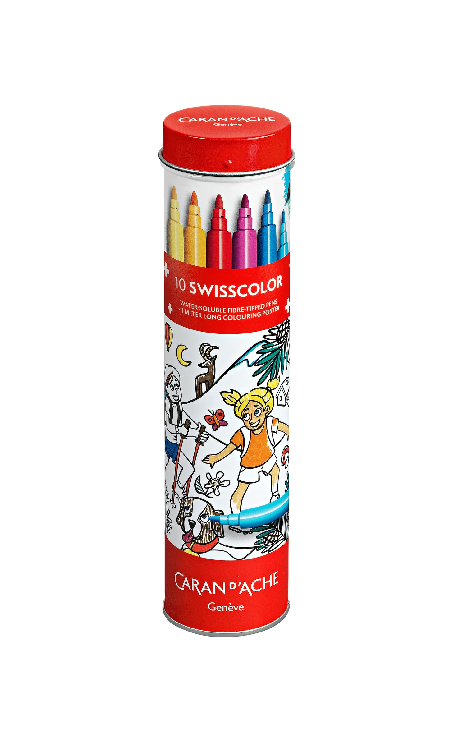 SWISSCOLOR 10 RENKLİ KEÇELİ KALEM SETİ + İSVİÇRE MEVSİMLERİ POSTERİ