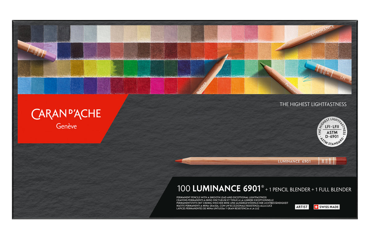 LUMINANCE 6901™ 100 RENKLİ BOYA KALEMİ + 2 KARIŞTIRICI KALEM SETİ