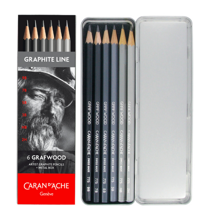 GRAPHITE LINE 6 FARKLI SERTLİK DERECESİNDE GRAFİT KALEM SETİ