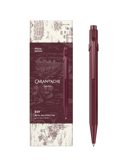 849™ Toile de Jouy Bordo Tükenmez Kalem