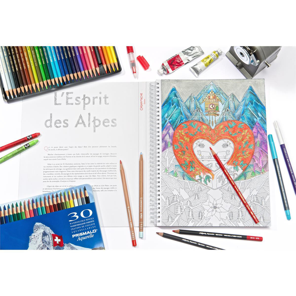 L'ESPRIT DES ALPES YETİŞKİNLER İÇİN BOYAMA KİTABI