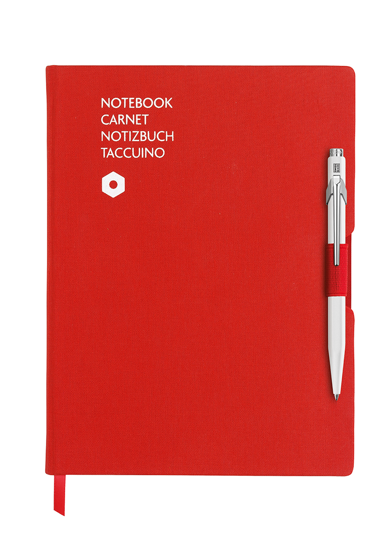 849 BEYAZ TÜKENMEZ KALEM & A5 KIRMIZI DEFTER