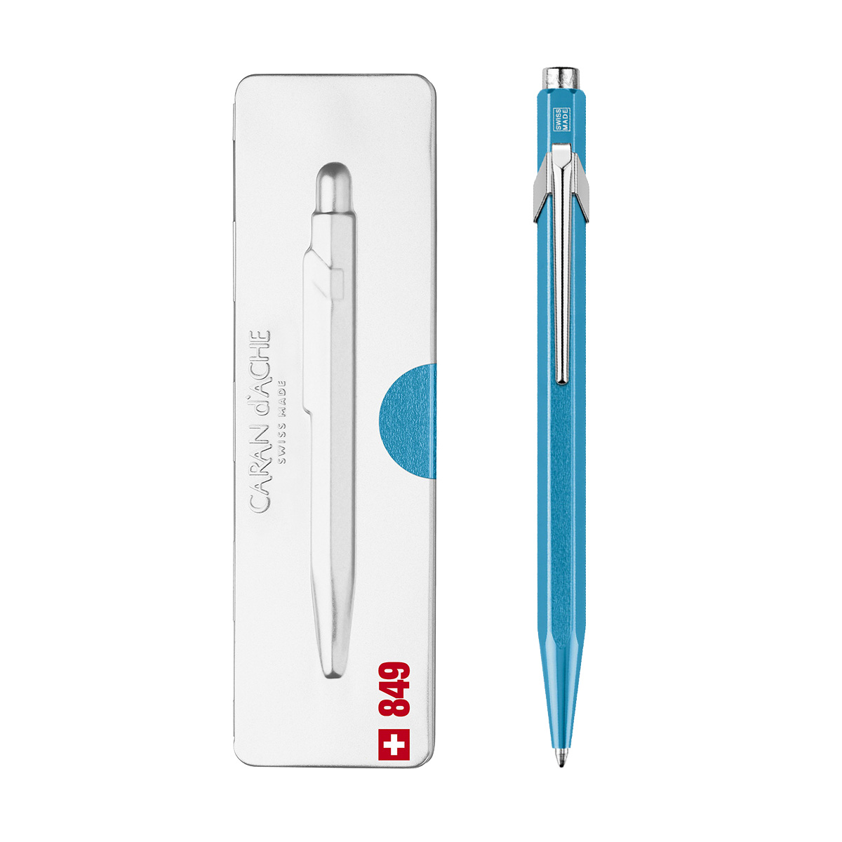 849 POPLINE METALİK TURKUAZ TÜKENMEZ KALEM