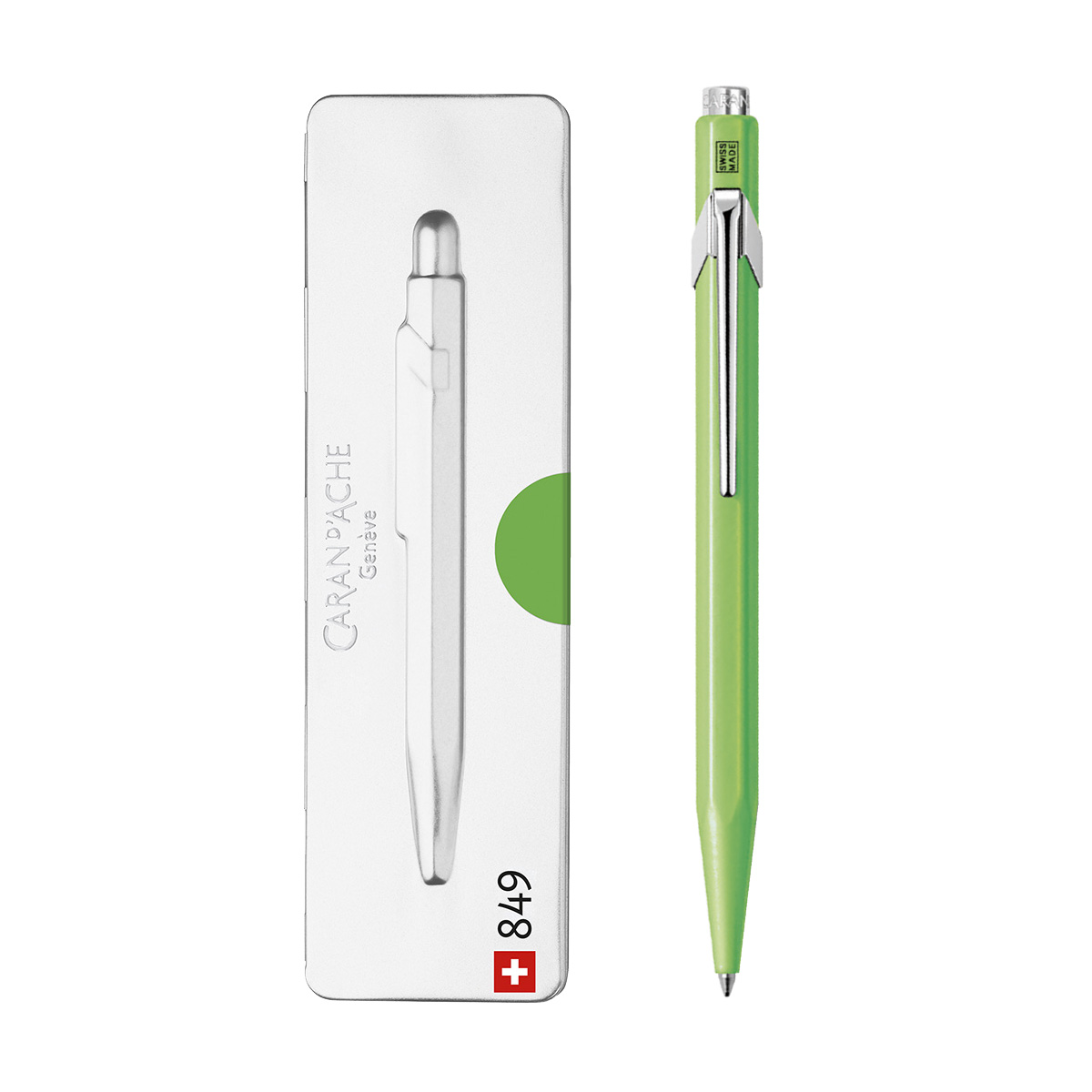 849 POPLINE FOSFORLU YEŞİL TÜKENMEZ KALEM