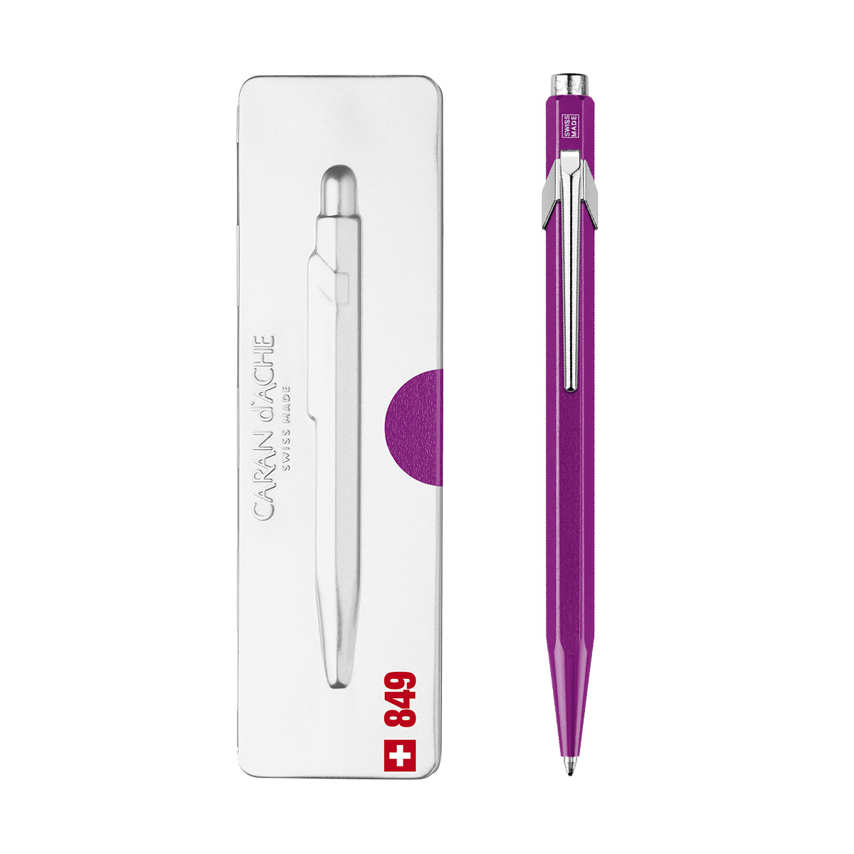 849 POPLINE METALİK MOR TÜKENMEZ KALEM