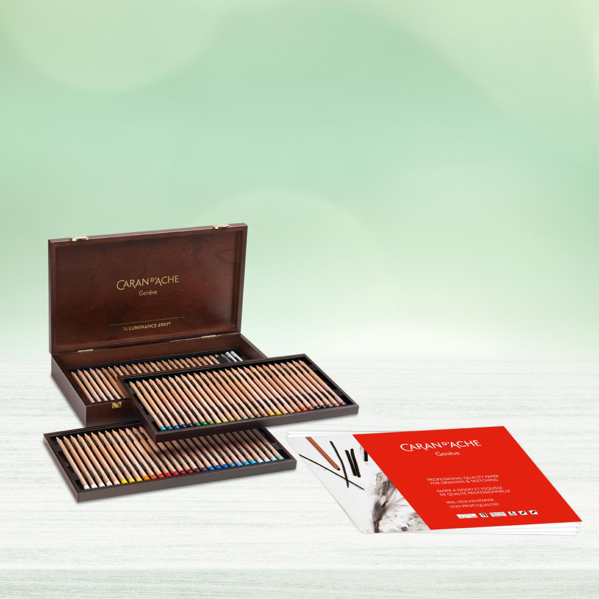 BAHAR KAMPANYASI - 76 RENK AHŞAP KUTULU LUMINANCE 6901® ALANA 20'Lİ ÇİZİM & SKETCH KAĞIDI HEDİYE