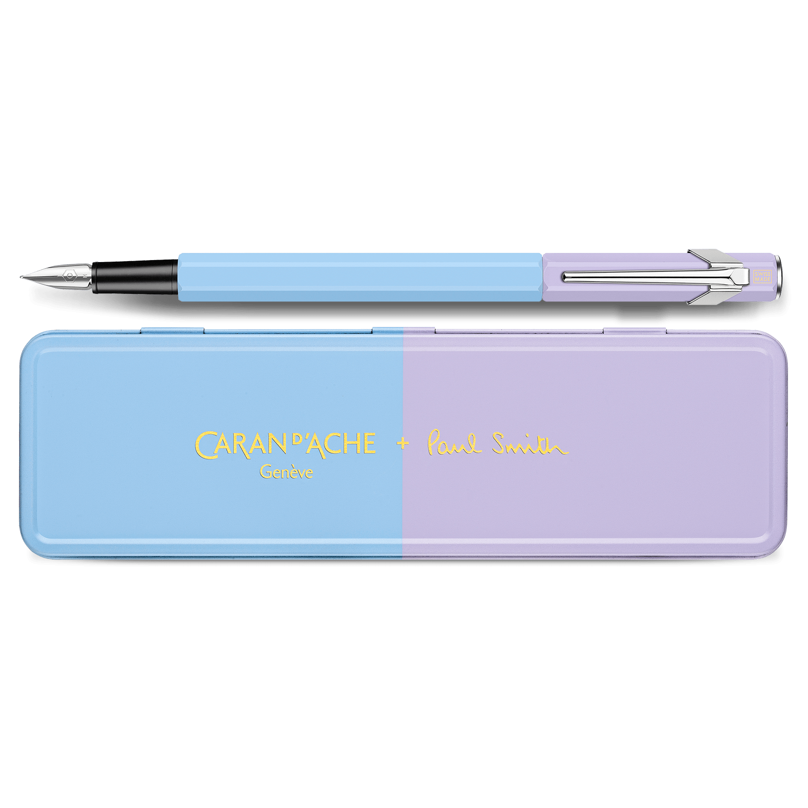 849 PAUL SMITH Gök Mavisi ve Lavanta Moru Dolma Kalem (F) - Sınırlı Üretim