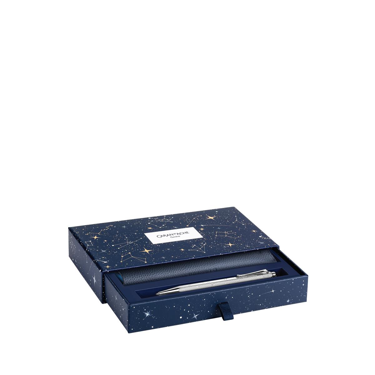 Set ECRIDOR™ COSMIC BLUE Tükenmez Kalem ve Deri Kılıf - Özel Üretim