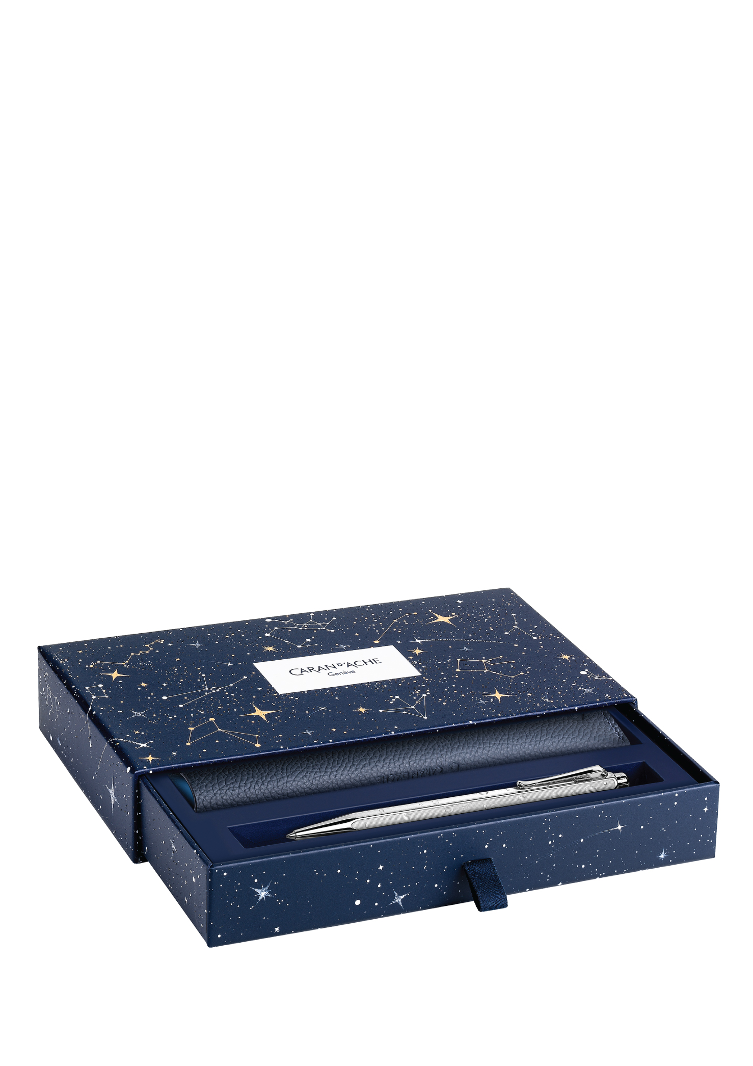 Set ECRIDOR™ COSMIC BLUE Tükenmez Kalem ve Deri Kılıf - Özel Üretim