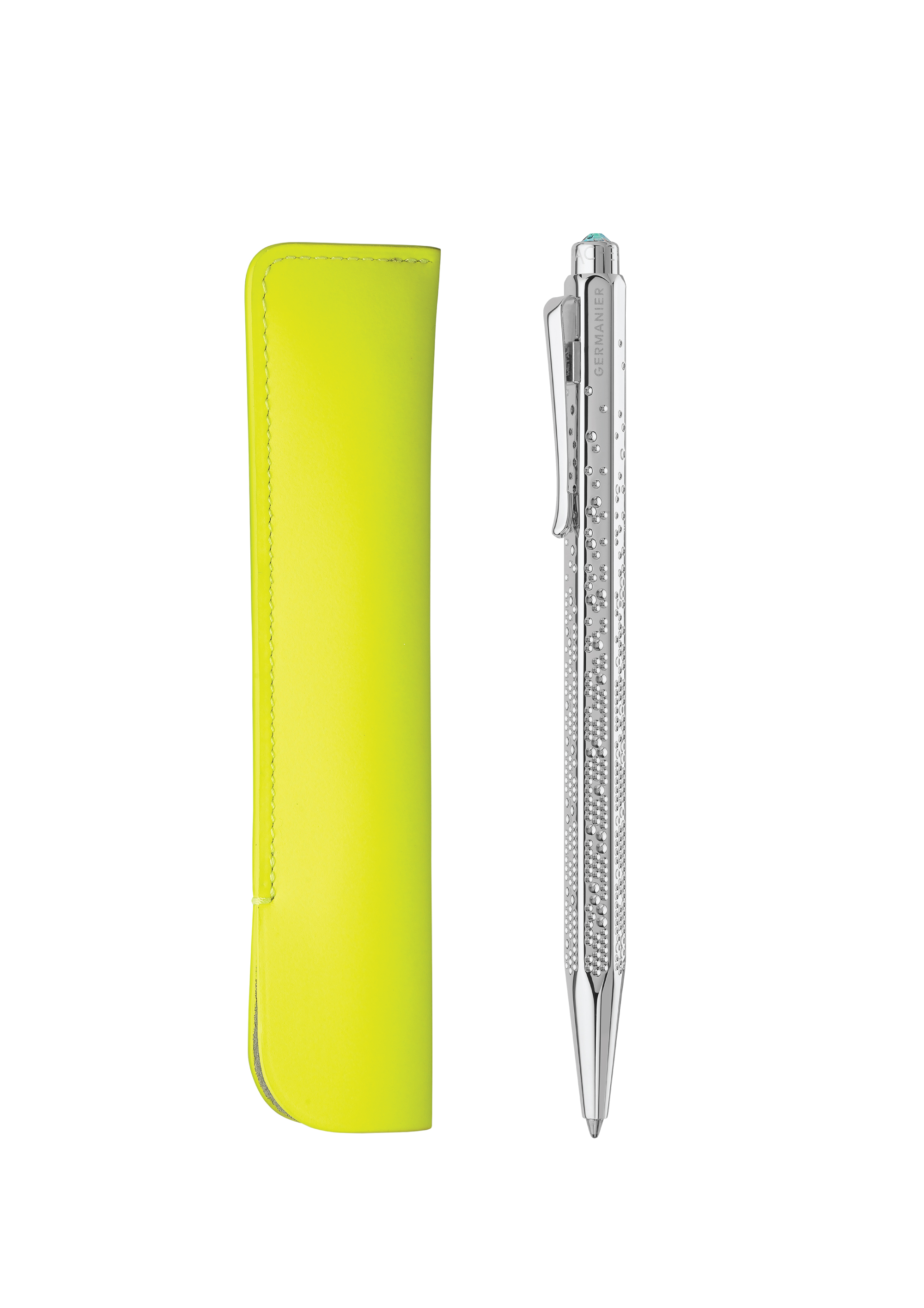 ECRIDOR™ GERMANIER Platin Tükenmez Kalem ve Deri Kılıf Seti – Özel Seri